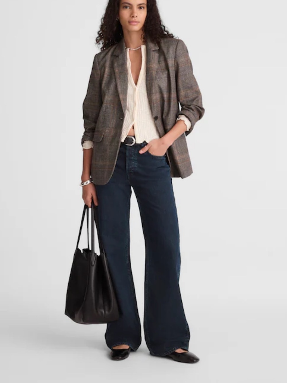 Madewell Low-Slung Baggy Jeans in Blue Black Wash